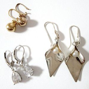 Earrings Set of 3 - Sterling Silver & Gold Filled